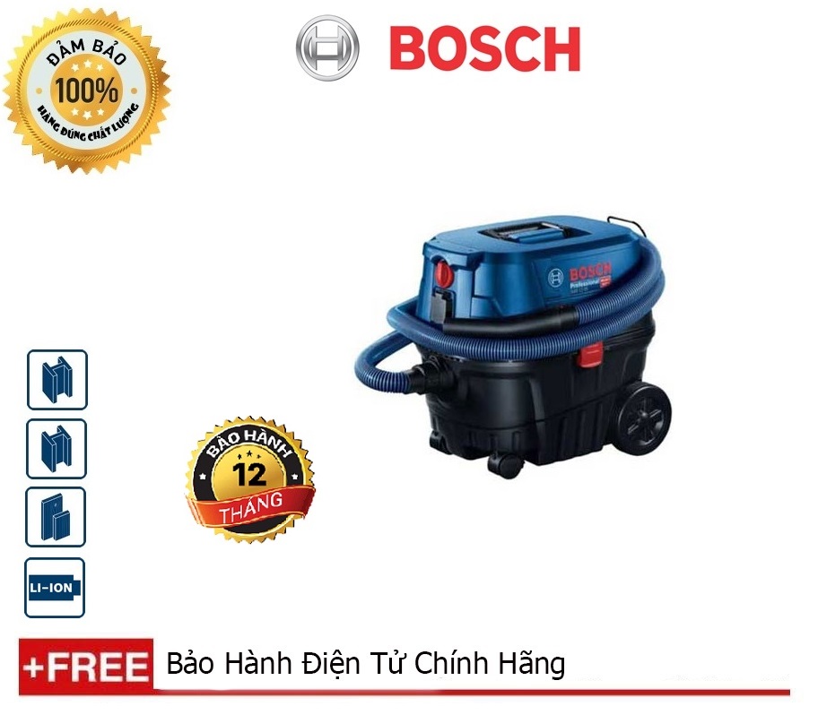 Máy hút bụi công nghiệp Bosch GAS 12-25 + Quà tặng balo du lịch
