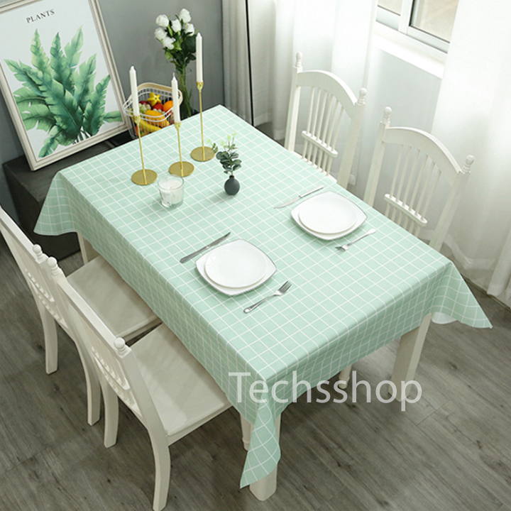 Khăn trải bàn bằng nhựa pvc không thấm nước hình caro - Tấm trải bàn decor trang trí 137x152 cm - Thảm trải bàn trang trí nhà cửa
