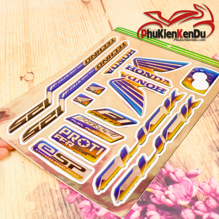 Tem crom chữ nổi cho xe click