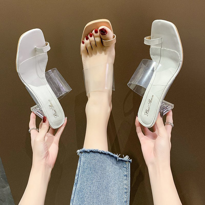 Guốc cao gót xỏ ngón quai trong đế cao 9 phân mới