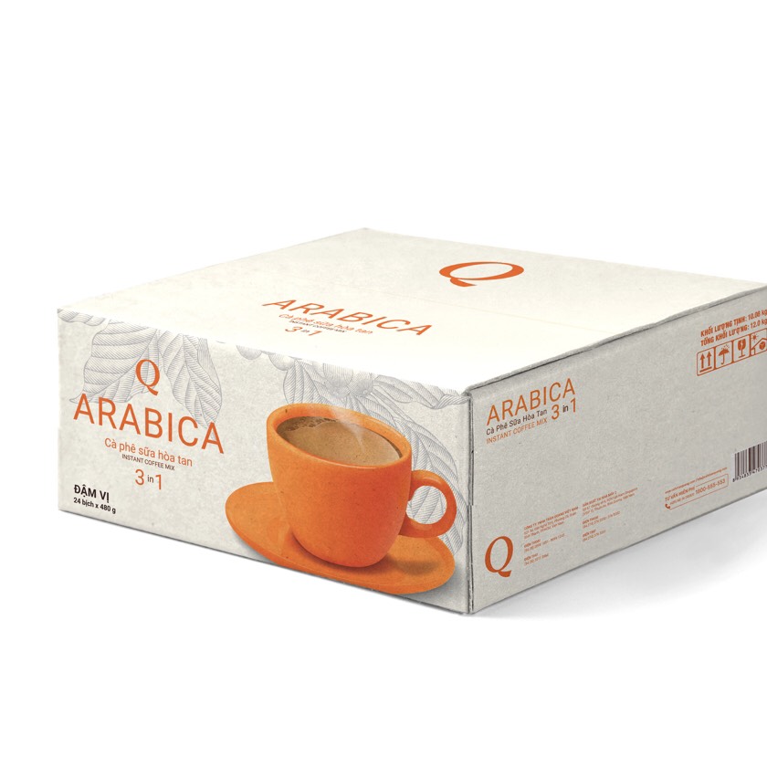 Thùng Cà Phê sữa Hòa Tan 3in1 Arabica Express Trần Quang - 21 gói