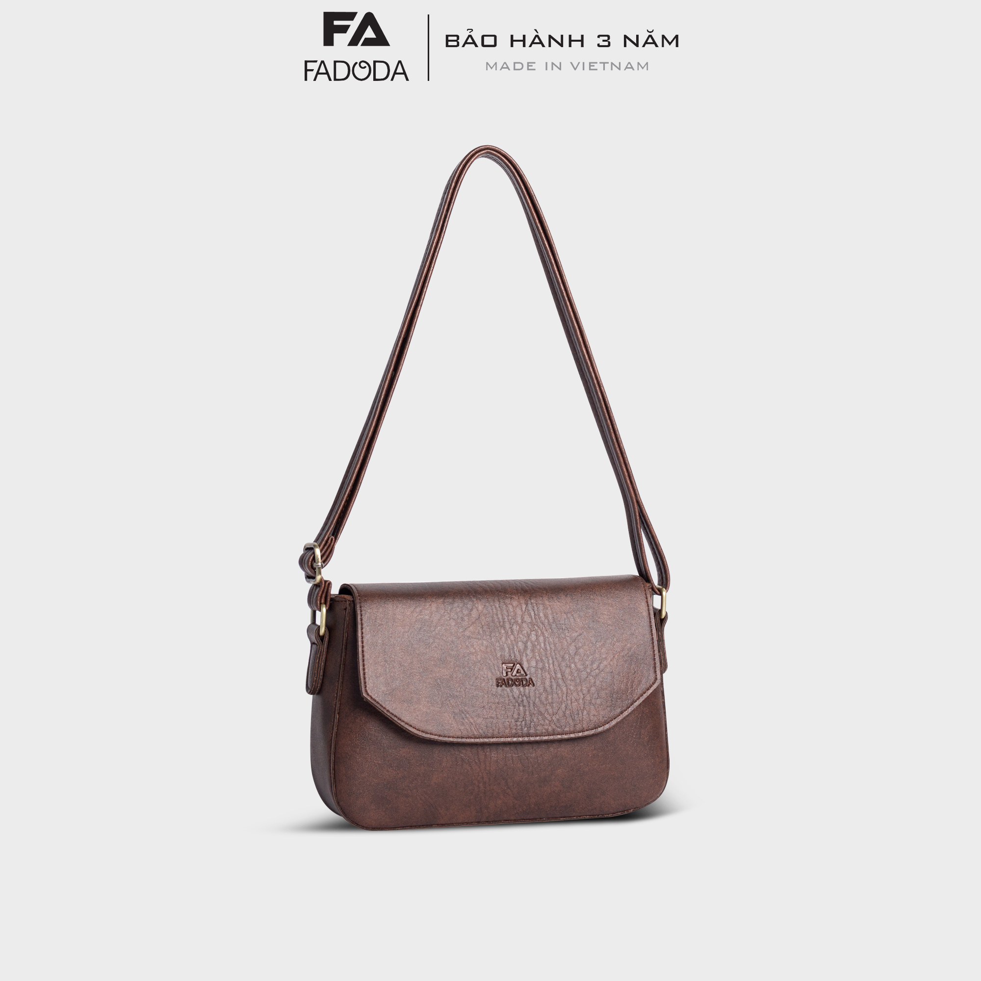 Túi đeo chéo nữ nắp gập dạng hộp Fadoda FN16