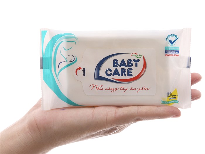 Khăn ướt Baby Care 10 miếng - Kháng khuẩn
