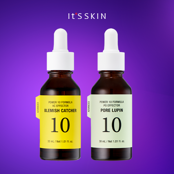 Combo trắng da ngừa mụn tinh chất it's skin tinh chất power 10 formula vc 30ml +it's skin tinh chất po bản mới 30ml