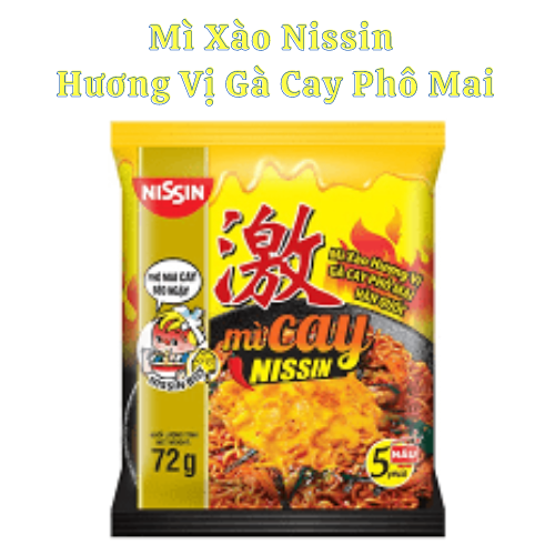 Combo 10 gói Mì Xào Hương Vị Cay Phô Mai 72 gam