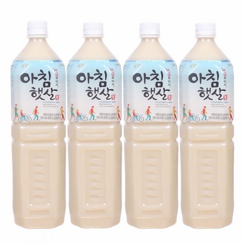 Combo 4 Chai Nước gạo rang Hàn Quốc Woongjin chai 1.5L