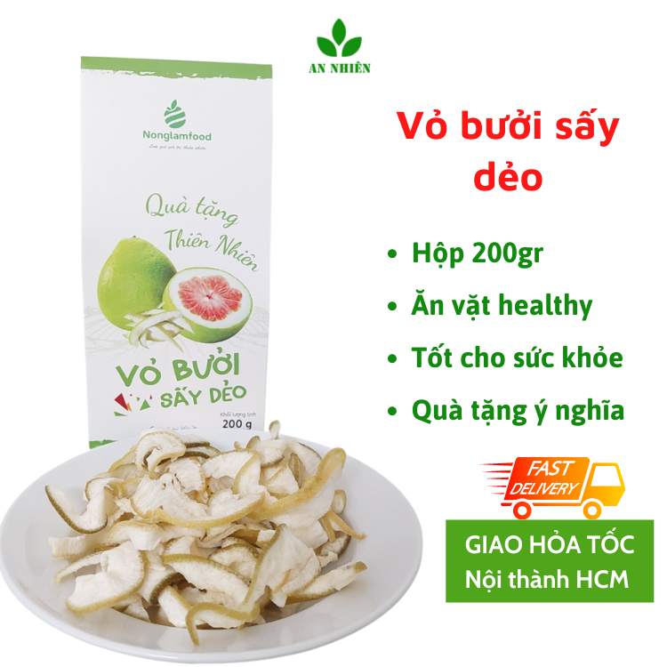 Vỏ bưởi sấy dẻo tốt cho sức khỏe, giảm ho, cảm cúm