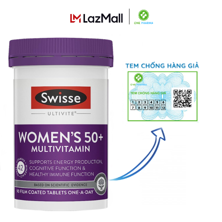 Viên uống Vitamin Cho Phụ Nữ Trên 50 Tuổi Swisse Womens Ultivite 50+
