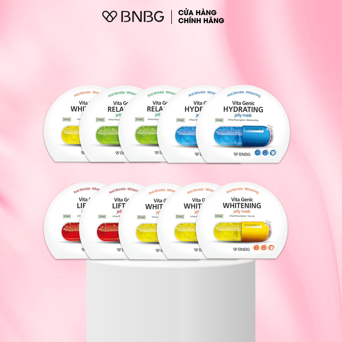 Combo 10 Mặt Nạ BNBG Dưỡng Da Chuyên Sâu Vita Genic Jelly Mask 30ml x 10