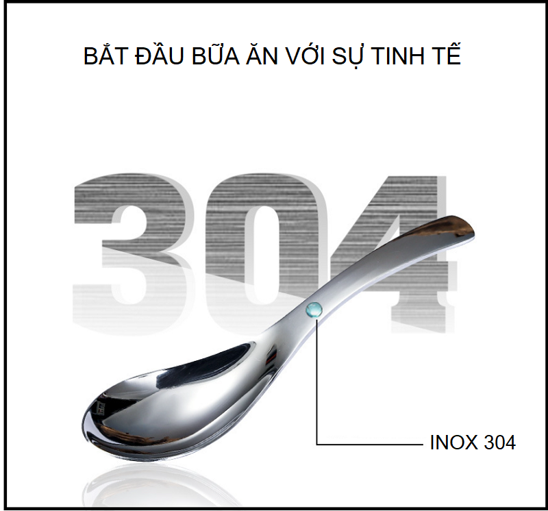 [ 1 cái ] Muỗng Soup Inox 304 cao cấp  ( có 3 cỡ  lớn vùa và nhỏ )-Thìa Ăn Cơm-Cháo Phở...