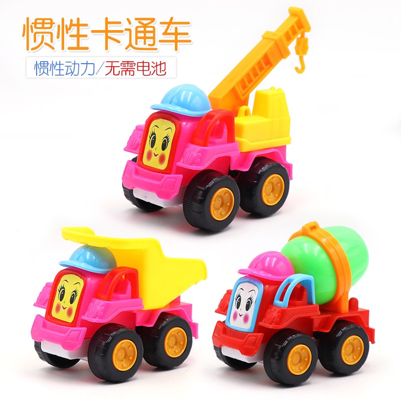 Đồ chơi xe công trình kéo lại theo quán tính - Xe công trình cho bé