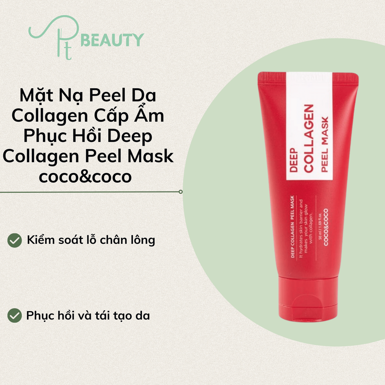 Mặt Nạ Peel Da Collagen Cấp Ẩm Phục Hồi Deep Collagen Peel Mask coco&coco