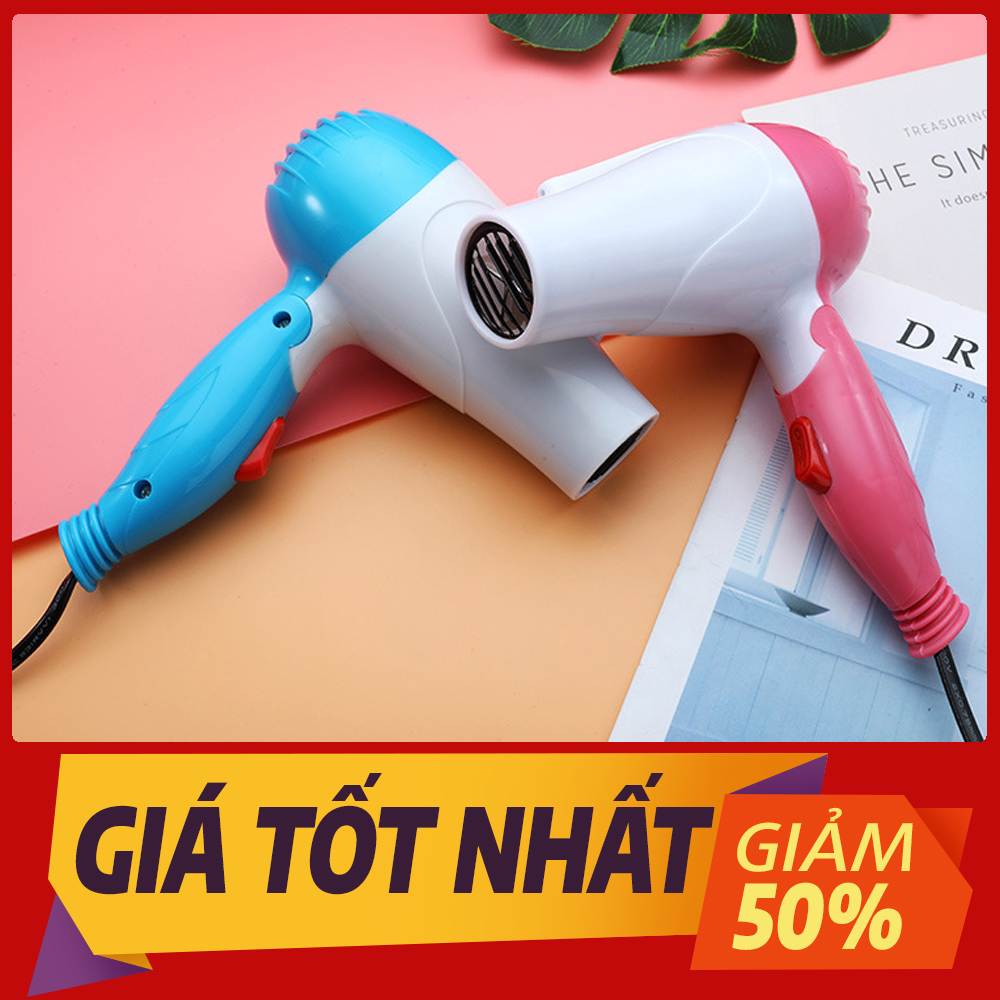 Máy sấy tóc mini , công suất mạnh 1000w đa năng cao cấp tiện dụng mang di du lịch - Giá Sập Sàn