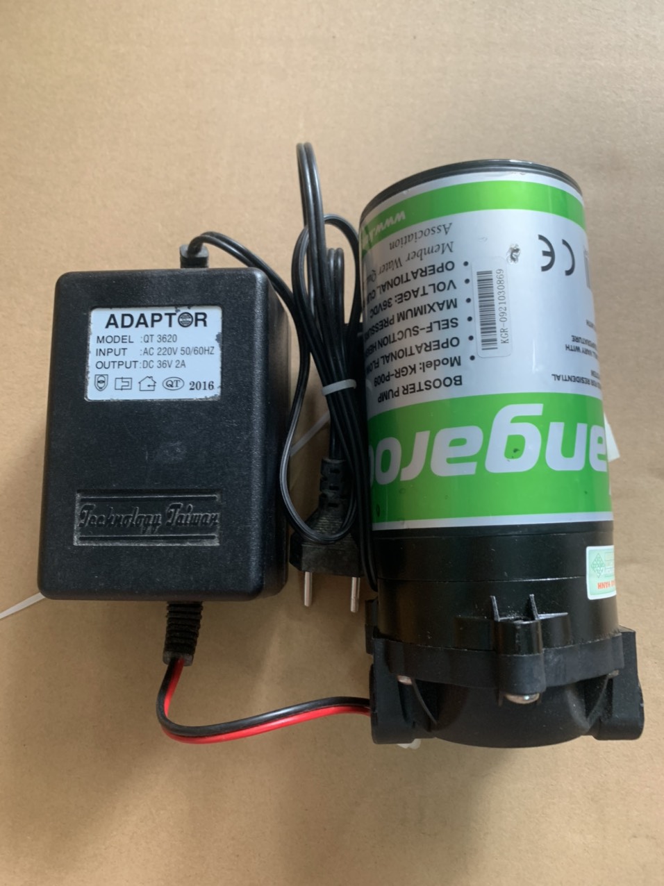 Combo bơm và nguồn 36v,bơm kangaroo 36v,dùng cho máy lọc nước,phun sương.