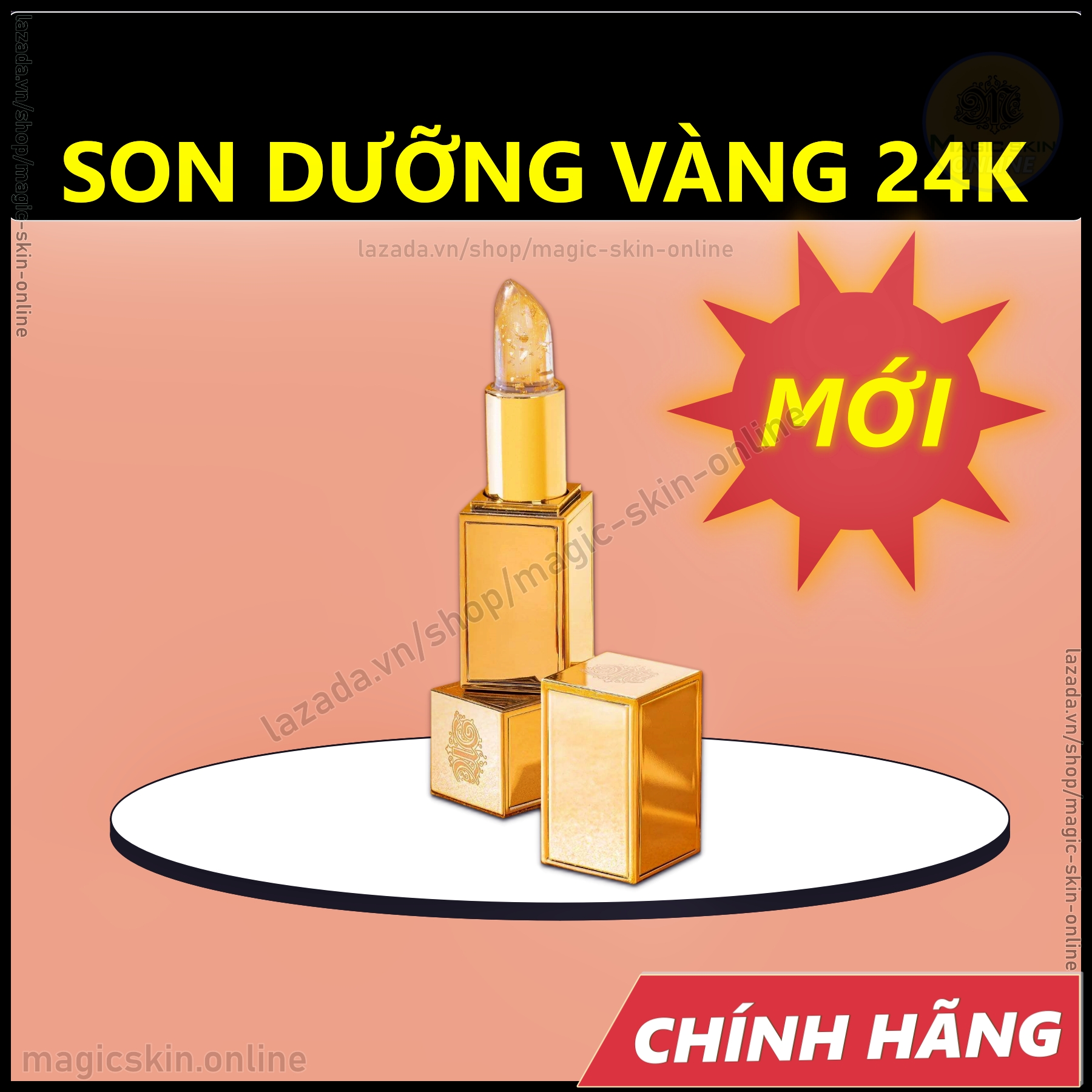 Son dưỡng tế bào gốc 24k gold magic skin | mẫu mới 2022