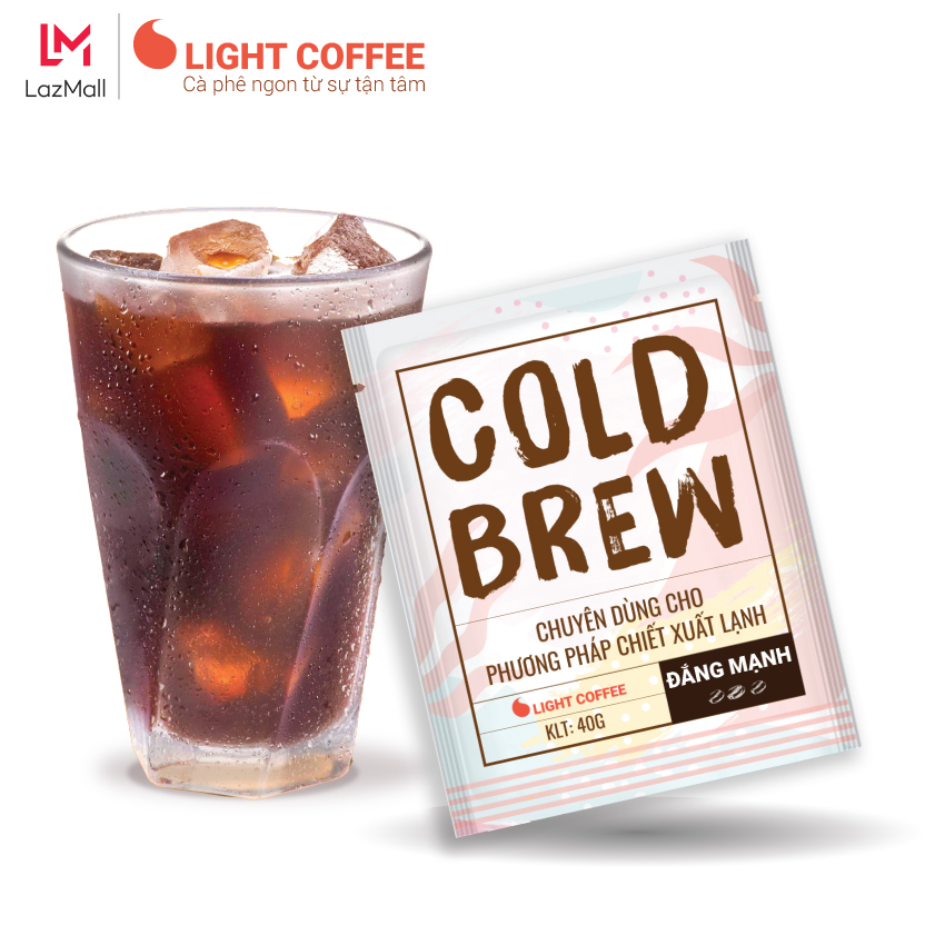 Cà phê pha Cold brew Light Coffee đắng nhiều - túi 40gr