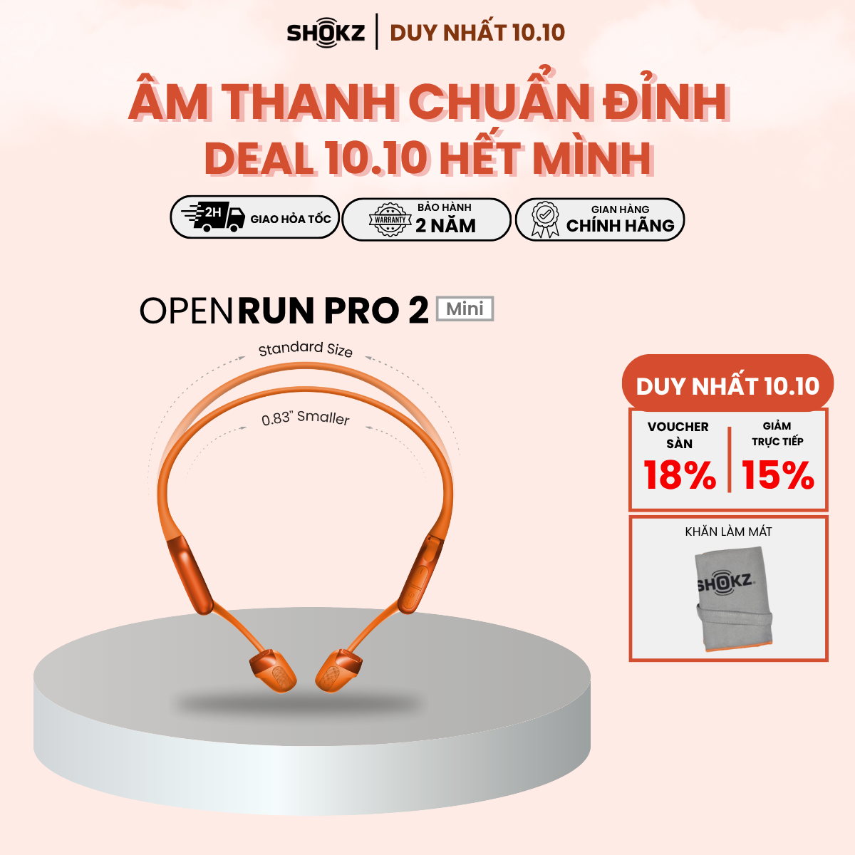 [MỚI] Tai Nghe Bluetooth Thể Thao Truyền Âm Thanh Qua Xương SHOKZ OPENRUN PRO 2 - Mini S821 - Bảo Hành 2 Năm