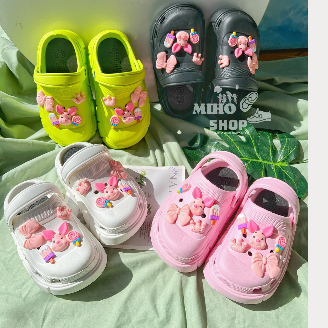 Dép sục dép crocs loại 1 kèm 10 sticker siêu đẹp cho bé