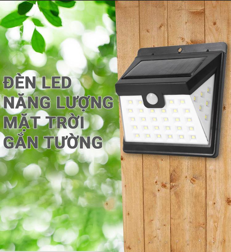ĐÈN LED NĂNG LƯỢNG MẶT TRỜI ỐP TƯỜNG CẢM BIẾN CHUYỂN ĐỘNG (100-40 - 30 - 20 LED)