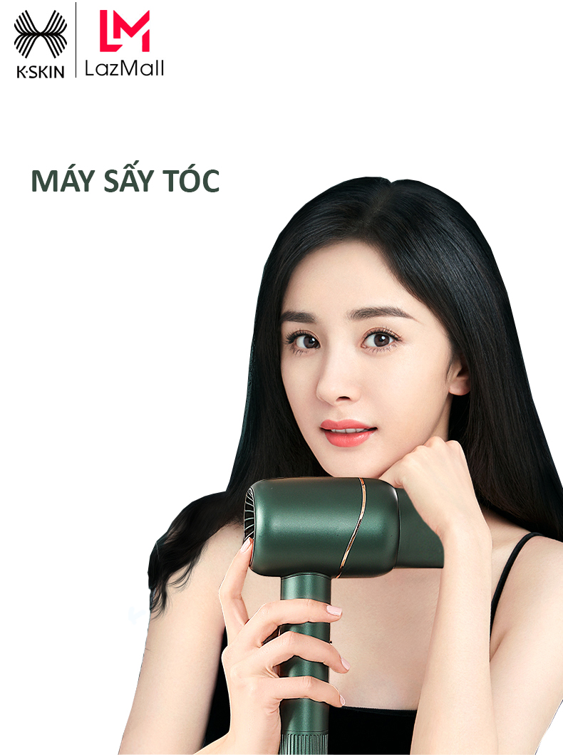 Máy sấy tóc K-SKIN công nghệ ULTRA BLACK, thổi khô tóc nhanh chóng, giữ tóc mềm và bóng mượt - (Bảo hành 12 tháng & Đổi trả trong 7 ngày nếu lỗi sản phẩm) - Máy sấy tóc K-SKIN KD318