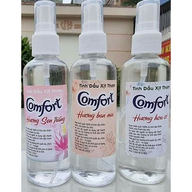 [SALE LỚN] Combo 2 Chai Tinh Dầu Xịt Thơm Quần Áo Comfort 100ml  Xịt Quần Áo, Chăn Ga, Xịt Phòng Lưu giữ Hương Thơm Trong Suốt 24 giờ- Laura's Cosmetics