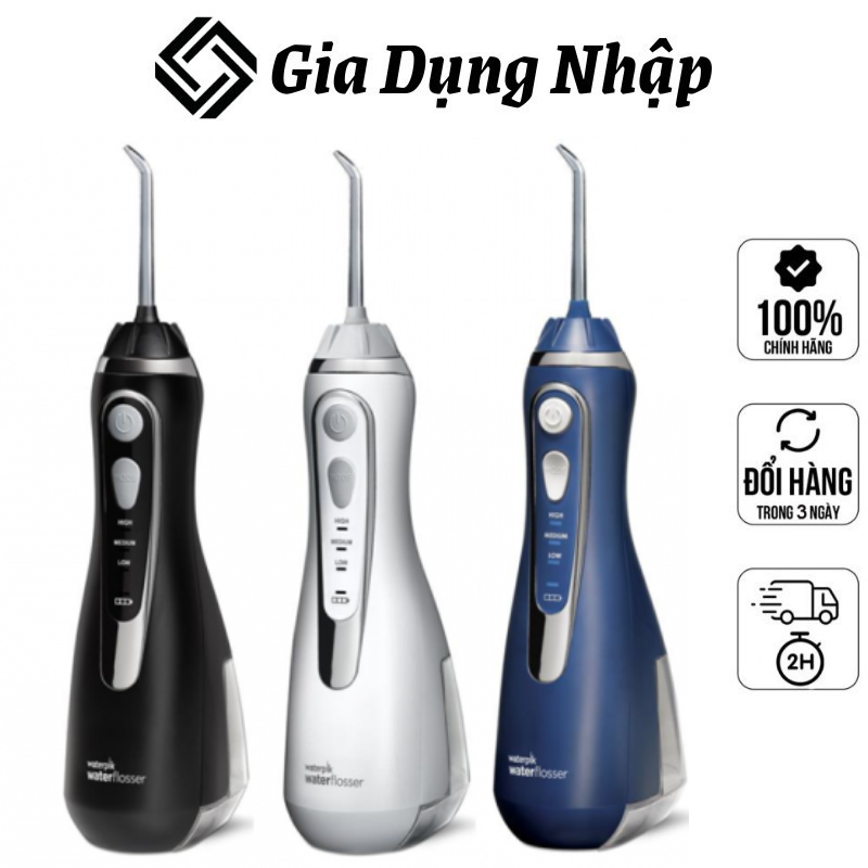  Máy Tăm Nước WATERPIK WP-560 Lực Phun Mạnh Công Nghệ Sóng Ion Loại Bỏ 99% Vi Khuẩn Mảng Bám Ngừa Sâu Răng Hiệu Quả Nhập Khẩu Bảo Hành 12 Tháng 