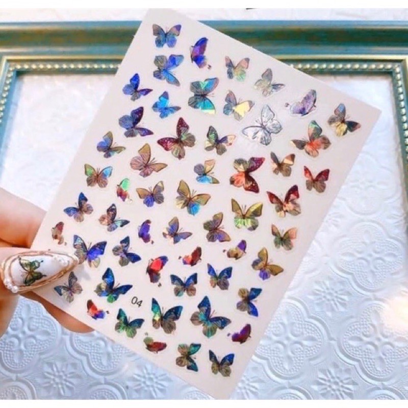 Sticker bướm nails