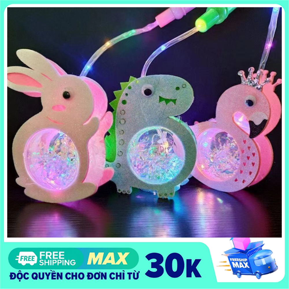 Đèn lồng thỏ, thiên nga, khủng long phát sáng , Lồng Đèn Trung Thu Hình Thú Cute Phát Sáng Hottrend -Lồng Đèn Cho Bé Dễ Thương - Đồ Chơi Cho Bé