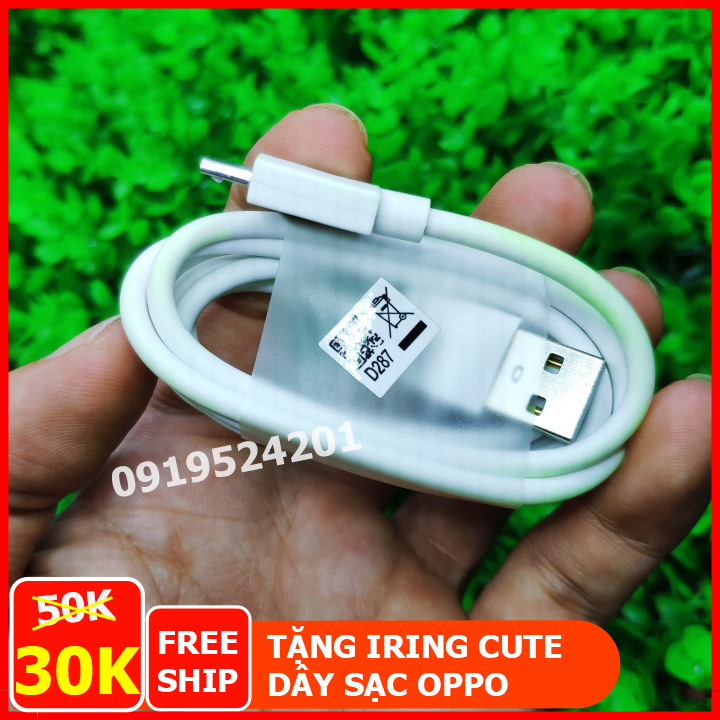 Dây cáp sạc oppo chân micro usb bóc máy hỗ trợ sạc nhanh cho điện thoại NEO 3/5/7/9 , oppo a3s/a5s / f1/ f3/ f5/ f7 màu trắng