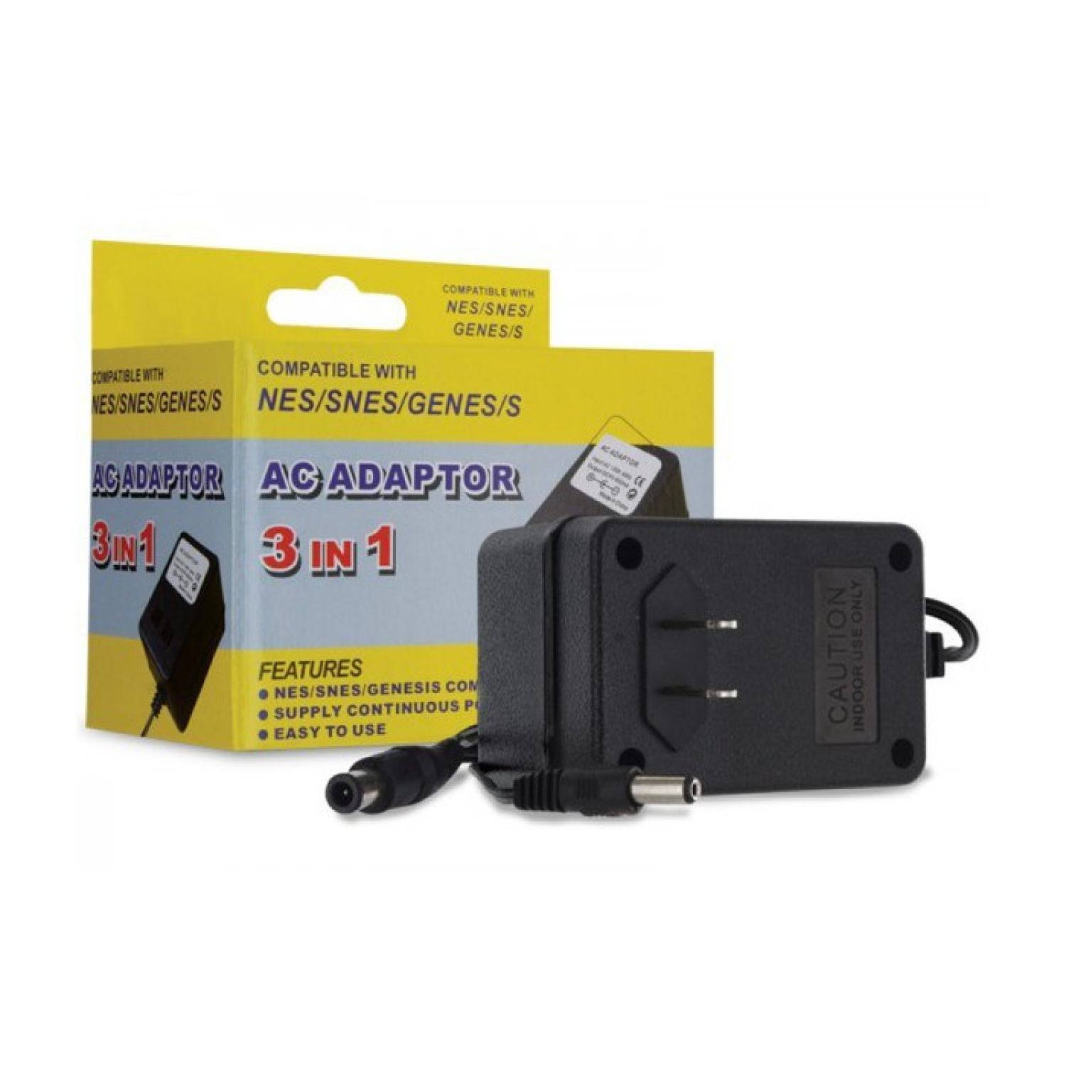 [Nhập RS0722 giảm 30k cho đơn 99k]Cục nguồn adapter Snes Nes Genesis 3 trong 1 - Output DC 9V - 850mA