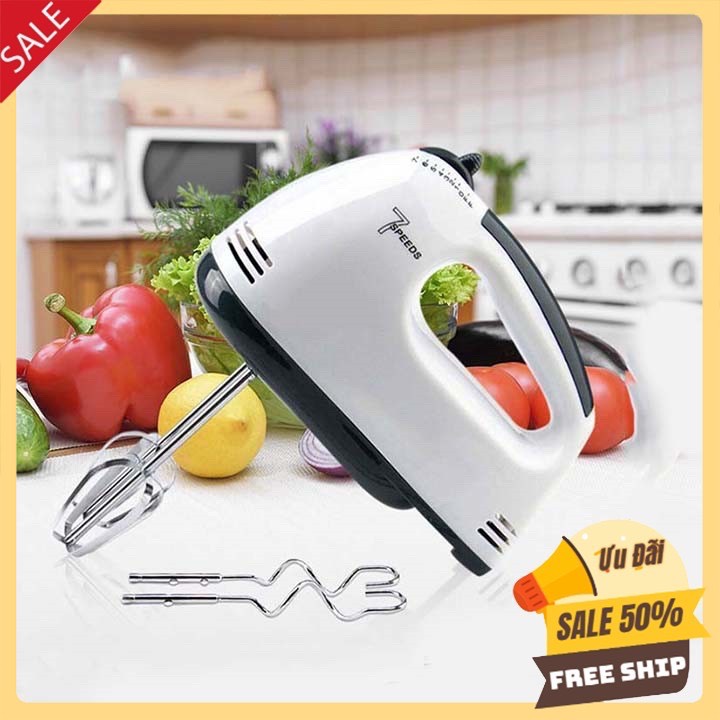 Máy đánh trứng cầm tay 7 tốc độ, công suất 380w hàng cao cấp bảo hành 6 tháng