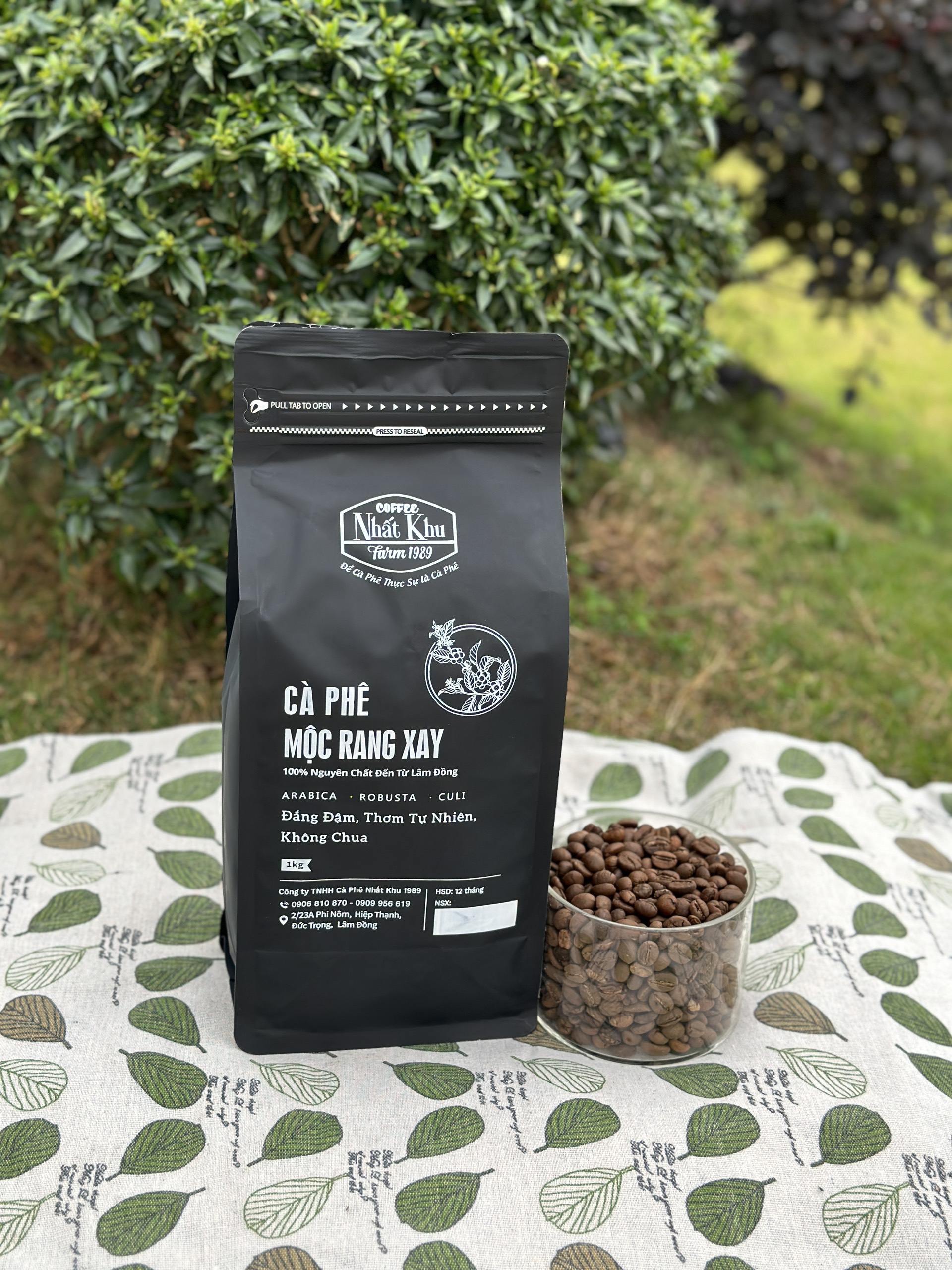 [Hàng chính hãng]Cà phê pha phin và pha máy NHẤT KHU Arabica - Robusta - Culi 1 ký cafe mộc nguyên chất 100% vị đậm, thơm tự nhiên, không chua