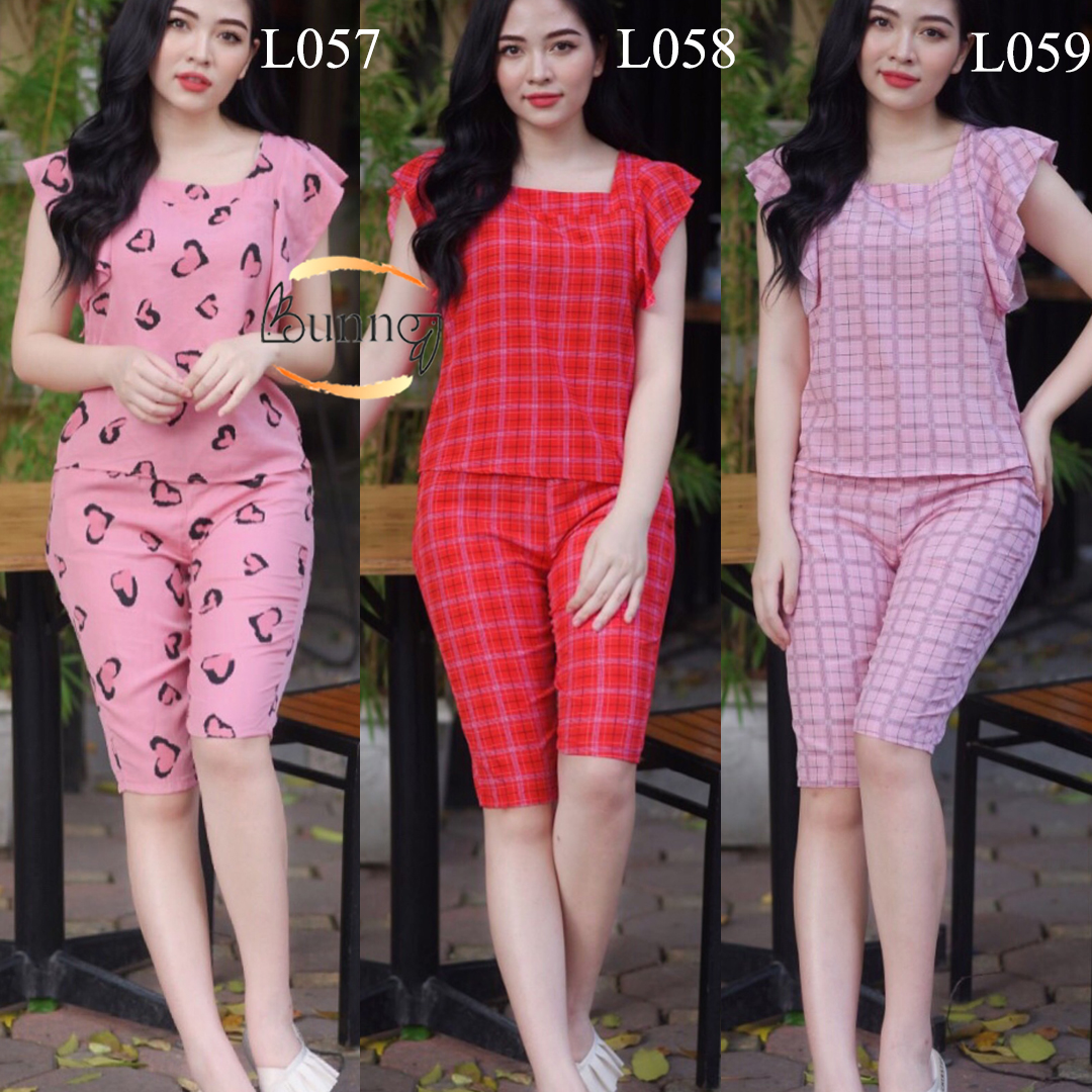 Quần áo nữ mặc ở nhà, phong cách hiện đại, đồ bộ chất đũi lạnh mặc mùa hè