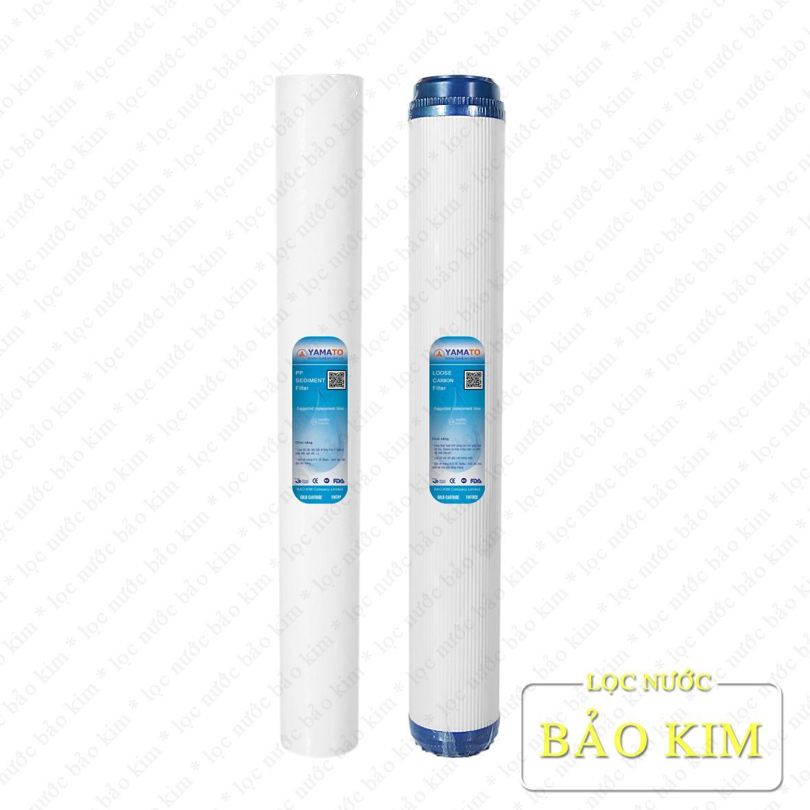 Bộ sản phẩm 2 lõi lọc nước 20 inch số 1, 2