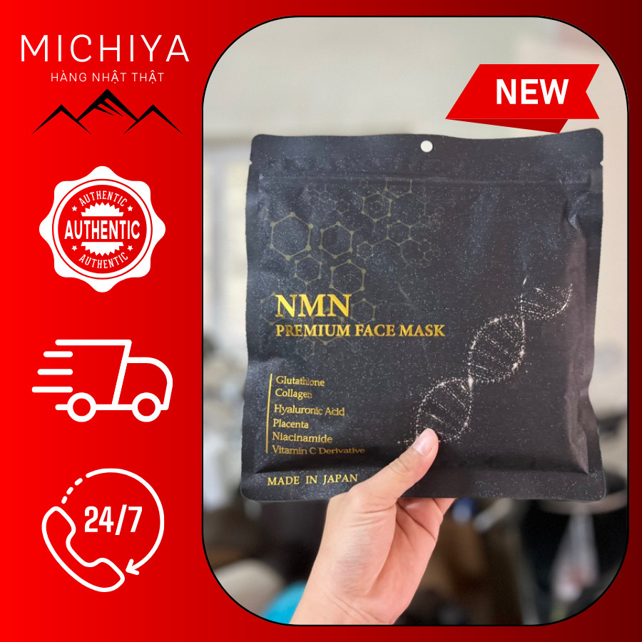 Mặt nạ nmn nhật bản màu đen 30 miếng, mặt nạ dưỡng ẩm nmn face mask nhật bản