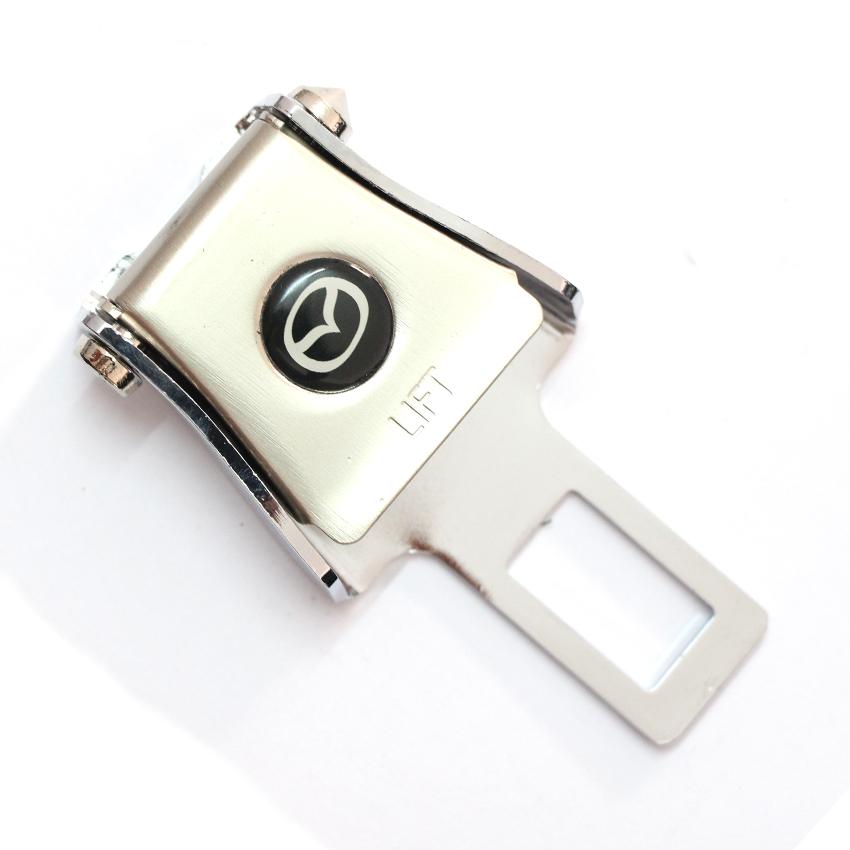 Chốt khóa đai an toàn ngắt chuông cho xe Mazda (inox)