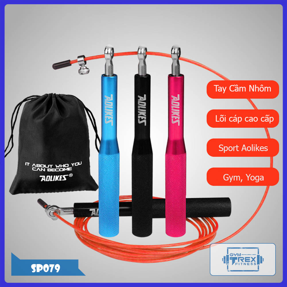 Dây nhảy thể dục cao cấp - Dây nhảy tay cầm nhôm SP079 Gym Trex