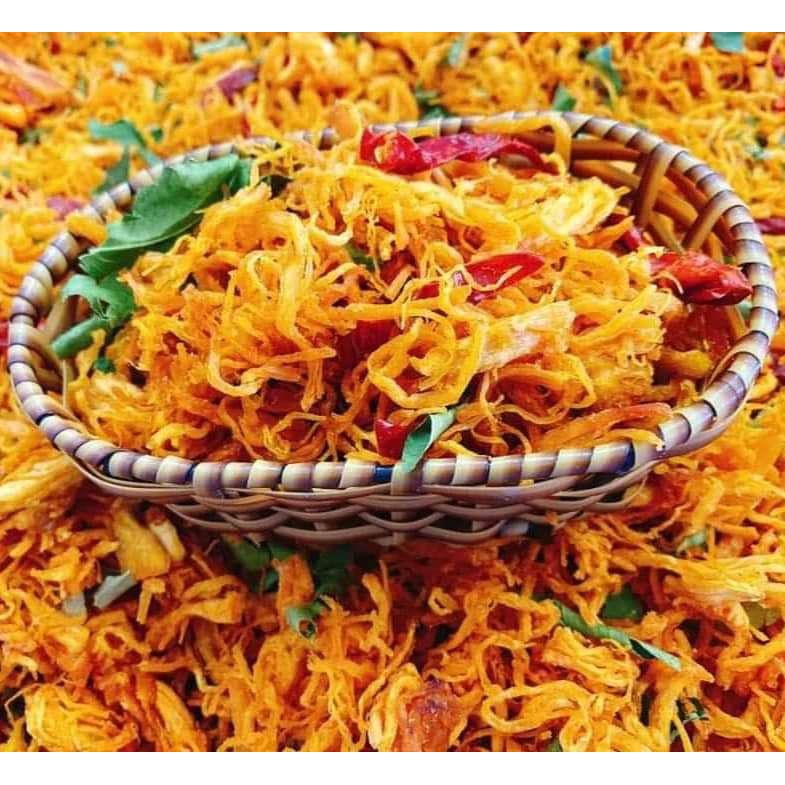 500g KHÔ GÀ LÁ CHANH - đồ ăn vặt