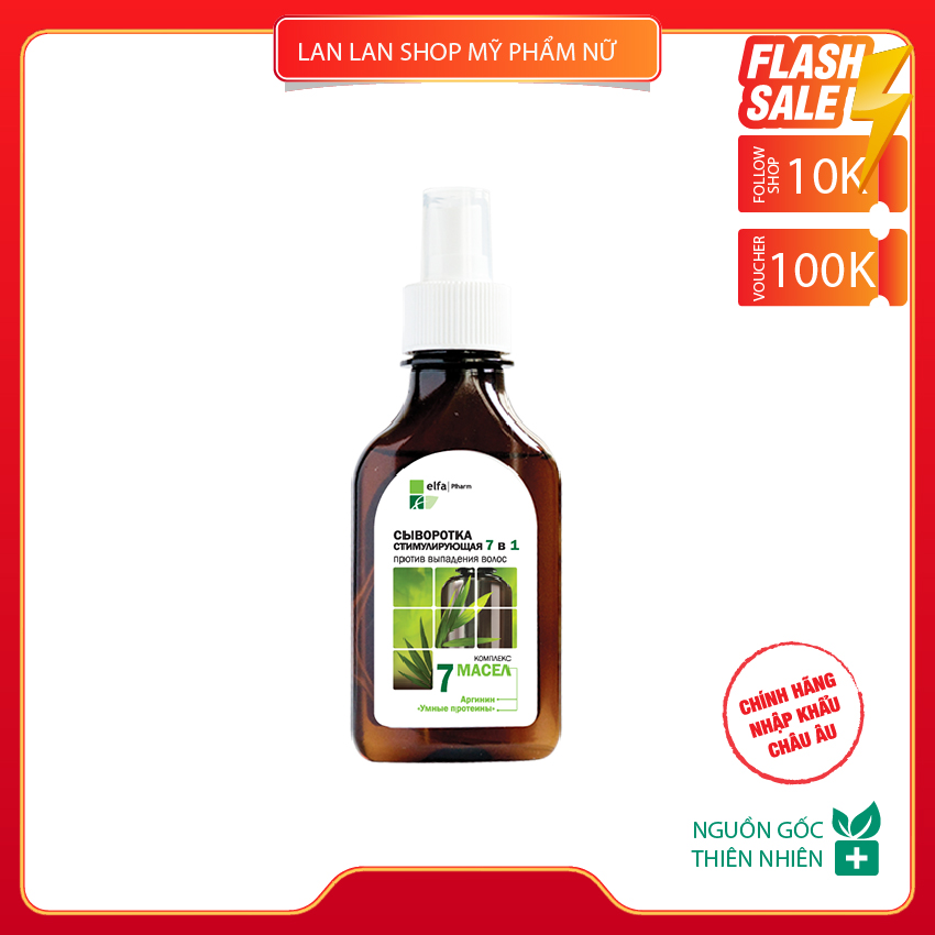 Serum kích thích mọc tóc Elfa Pharm 7in1 chiết xuất 7 loại tinh dầu thảo dược 100ml