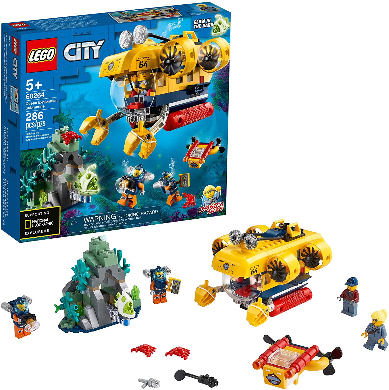 Đồ chơi LEGO CITY - Tàu Ngầm Thám Hiểm Đại Dương - 60264