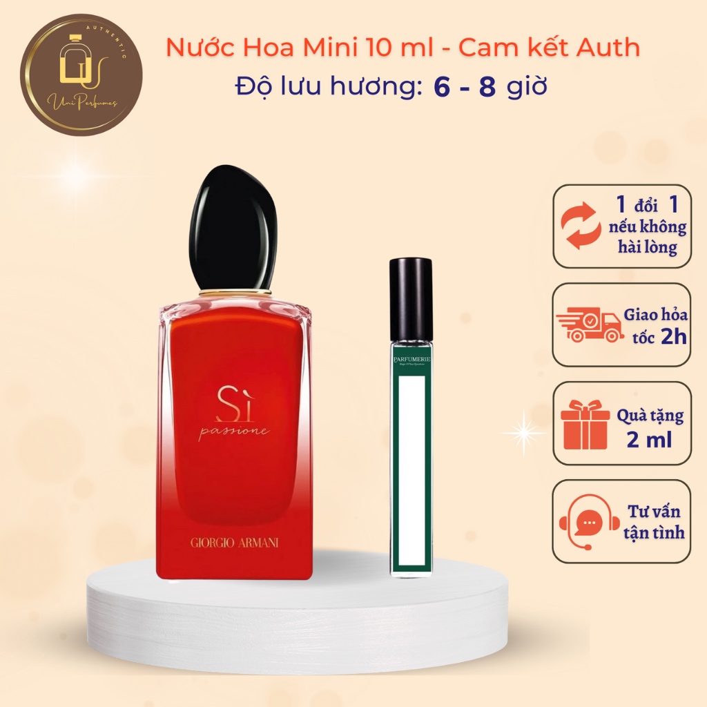 Nước hoa nữ 10ml Giorgio Armani Sì Passione | nồng nàn quyến rũ