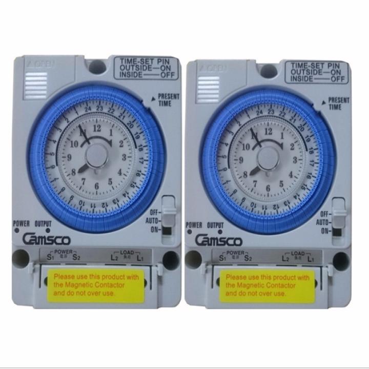 Bộ 2 Timer Camsco 24h (Rơ le thời gian 24h camsco) TB35 kèm pin