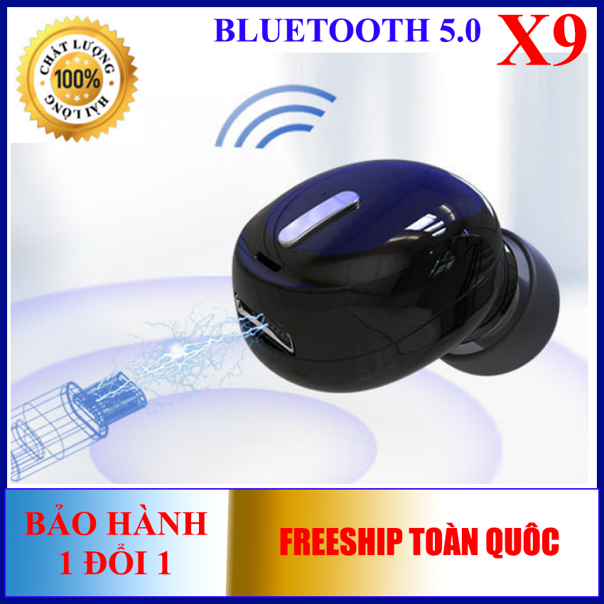 Tai nghe bluetooth 5.0  tai nghe 1 bên kèm mid X9