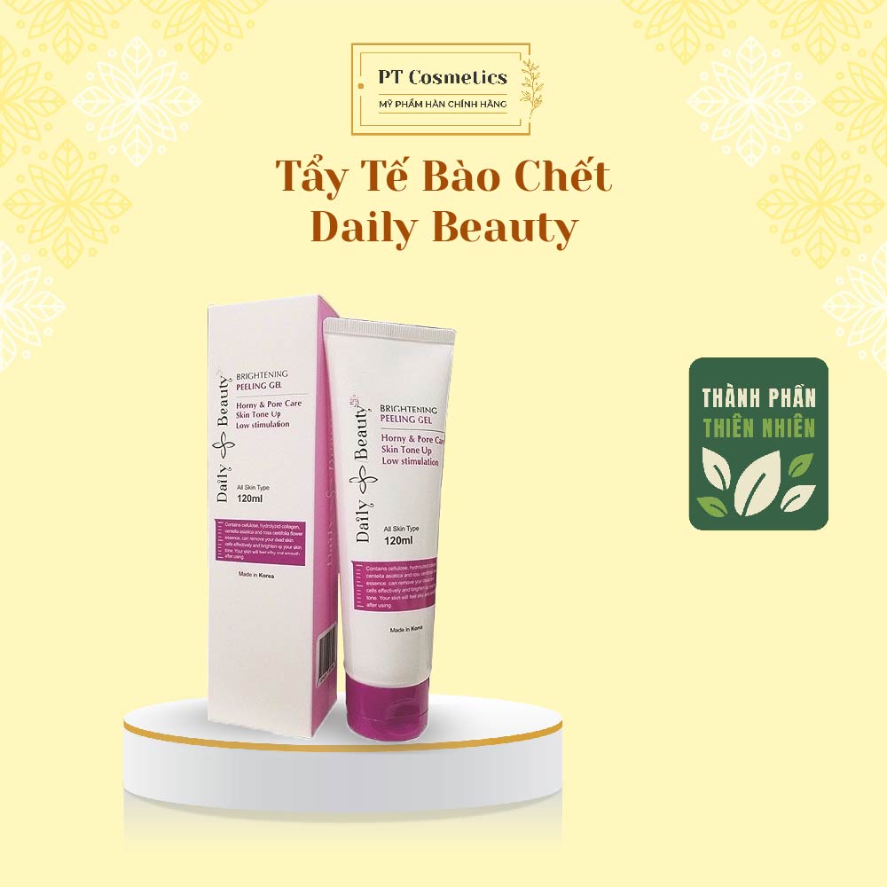 Tẩy tế bào chết daily beauty brightening peeling gel cho làn da mềm mại và rạng rỡ - pt cosmetics
