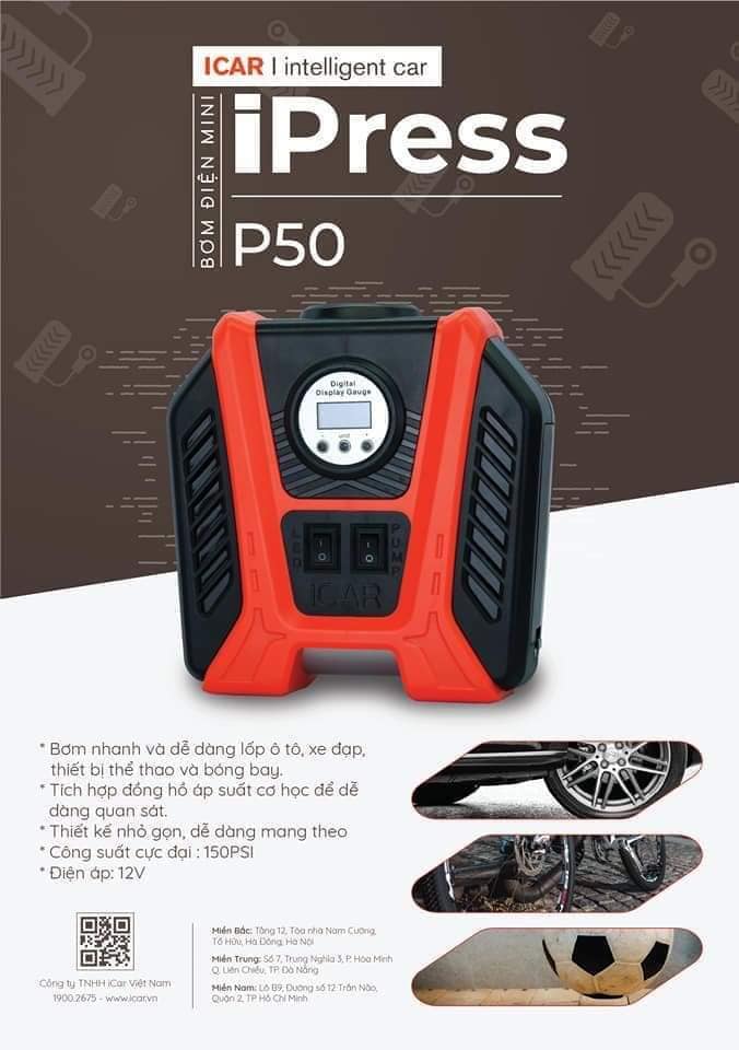 BƠM ĐIỆN MINI Ô TÔ IPRESS P50 - GIẢI PHÁP CỨU HỘ NHANH GỌN, TIỆN LỢI