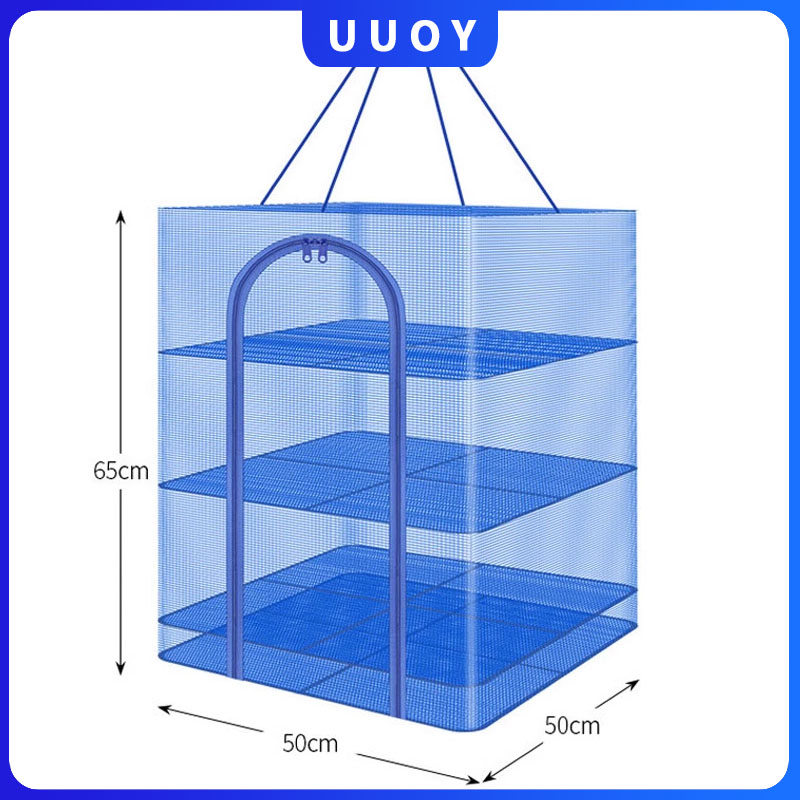 Lồng Lưới phơi Thực Phẩm Phơi Cá, Phơi Rau Củ An Toàn Vệ Sinh Thực Phẩm - Lồng Treo 4 Tầng Tiện Lợi Dễ Vệ Sinh Gấp Gọn