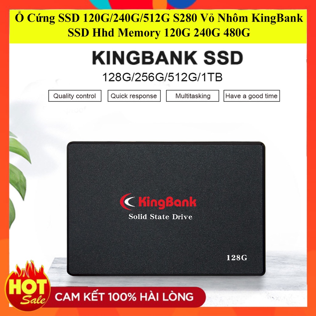 Ổ Cứng SDD 120G 240G 512G Vỏ Nhôm KingBank SSD HDD Memory 120G 240G 480GB