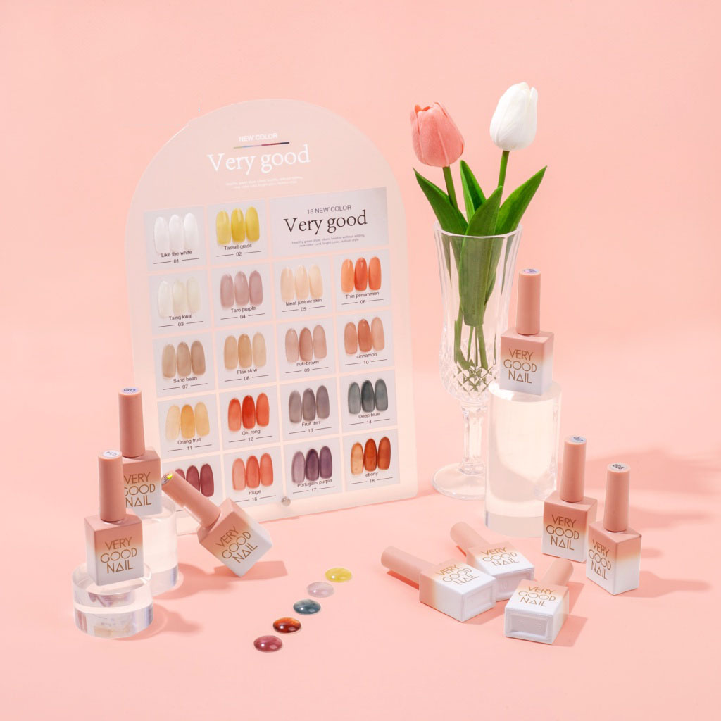 Tặng Kèm Bảng Màu Mica Set sơn thạch Very Good Nail 18 màu - Bộ sơn gel thạch trong suốt màu xinh phong cách Hàn Quốc
