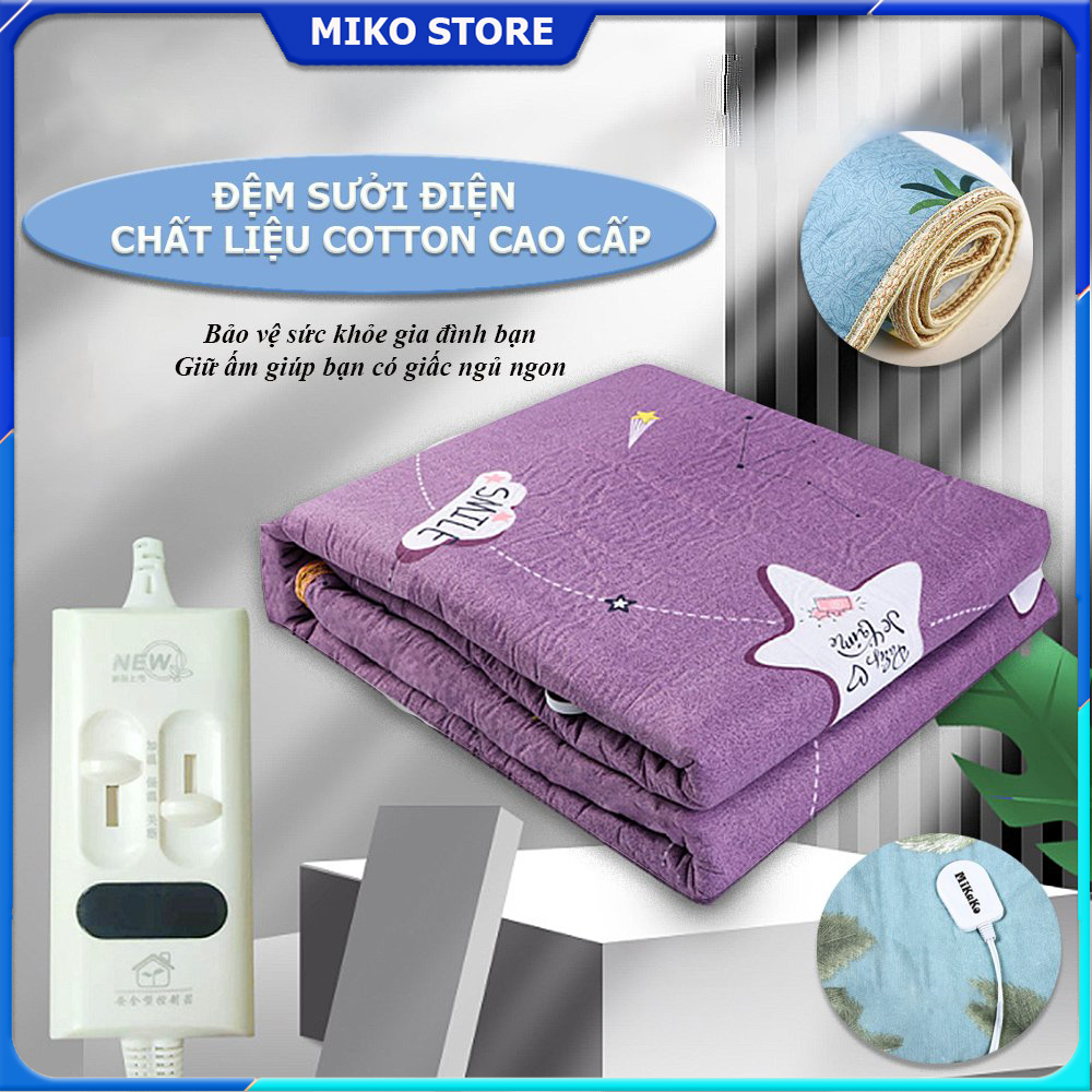 Đệm Điện Sưởi Ấm Loại Vải Cotton - Nhiều kích thước.  đệm sưởi; thảm sưởi, nệm sưởi; chăn điện; nệm điện; electric blanket