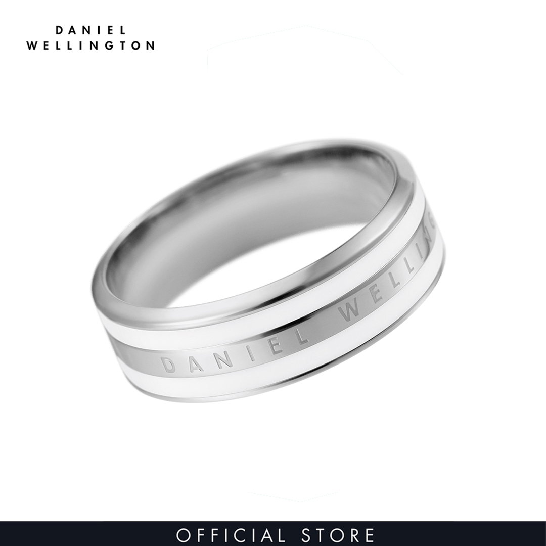 Nhẫn Daniel Wellington màu bạc, trắng - Emalie Ring